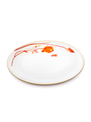 Orange Twin Flower Plate