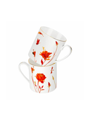 Orange Twin Flower Mug