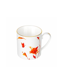 Orange Twin Flower Mug